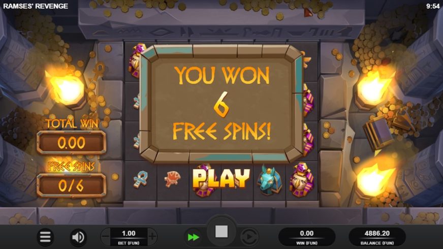 Ramses Revenge slot screen 4