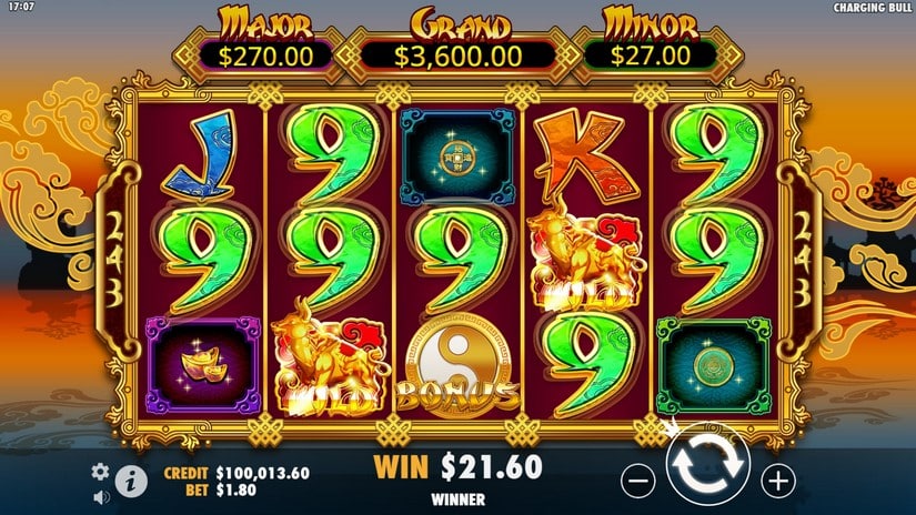 Raging Bull slot screen 3