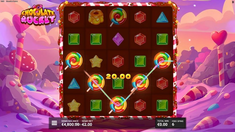 Chocolate Rocket slot screen 4