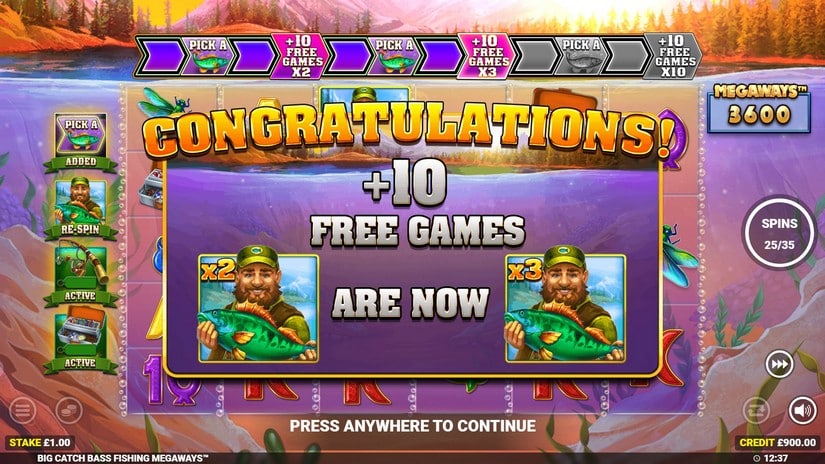 Big Catch Bass Fishing Megaways slot screen 6