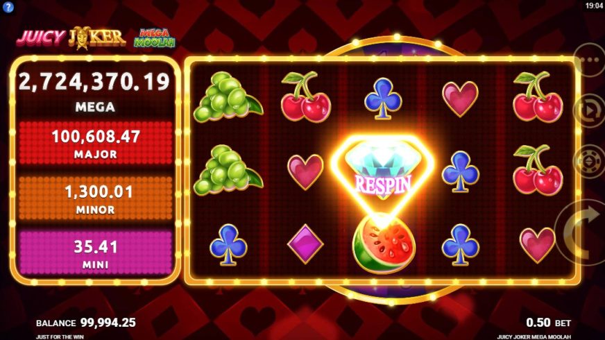 Juicy Joker Mega Moolah slot screen 2