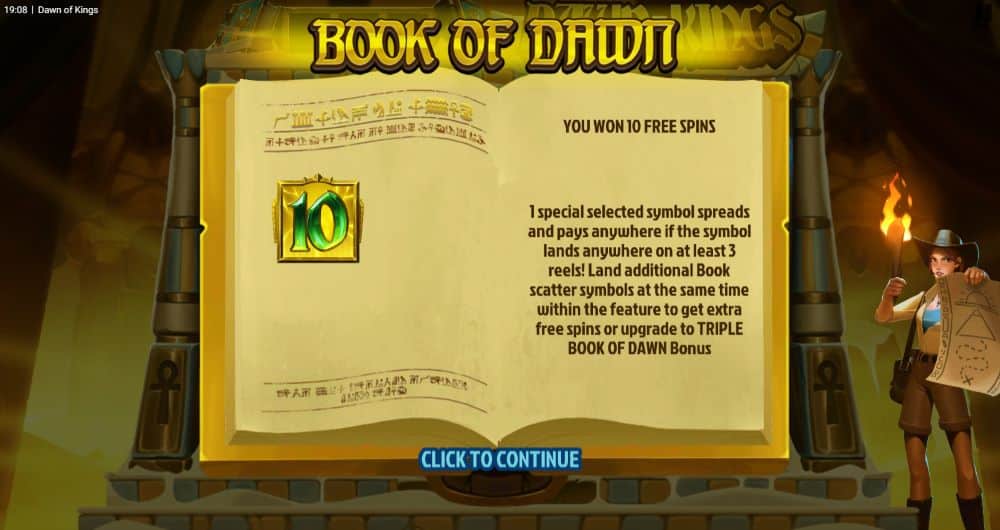 Dawn of Kings bonus activation