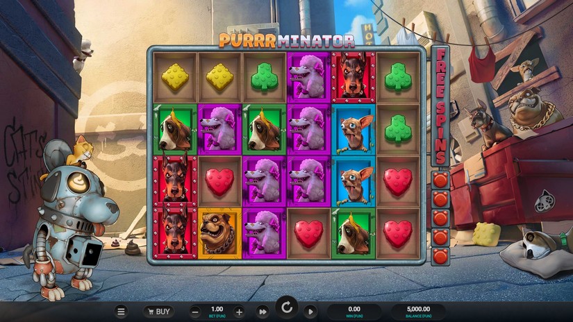 Purrrminator slot screen 1