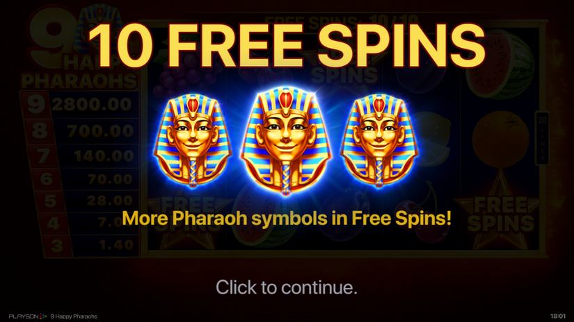 9 Happy Pharaohs slot screen 3