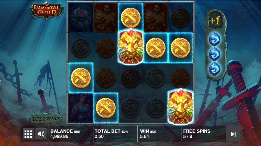 Immortal Guild slot screen 4