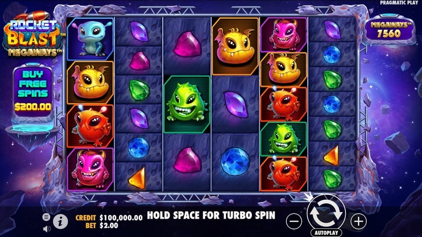 Rocket Blast Megaways slot screen 1