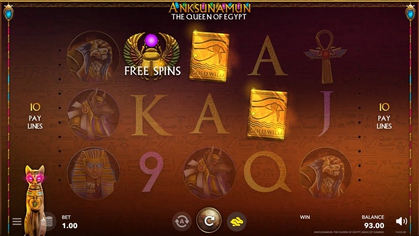 Anksunamun: the Queen of Egypt slot screen 2