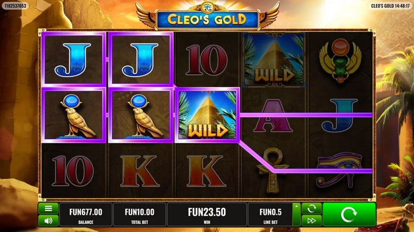 Cleo’s Gold slot screen 4