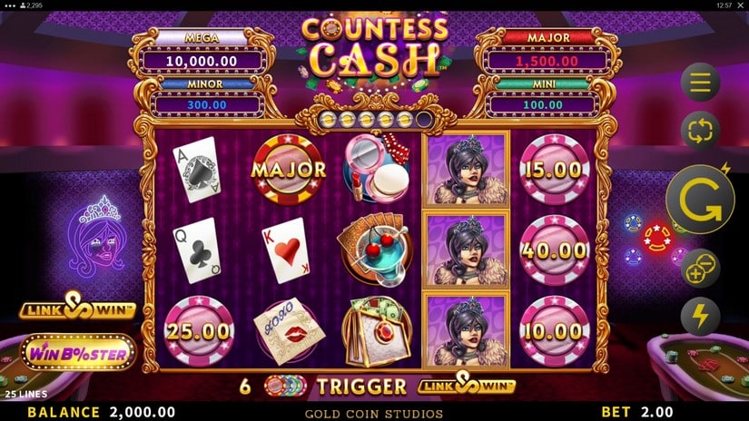 Countess Cash slot screen 1