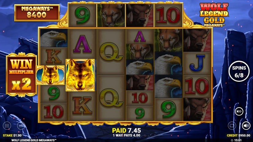Wolf Legend Gold Megaways slot screen 5