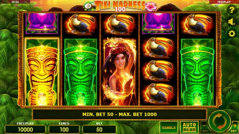 Tiki Madness 100 slot screen 1