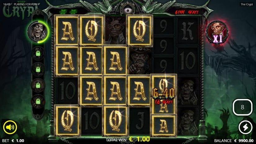 The Crypt slot screen 4