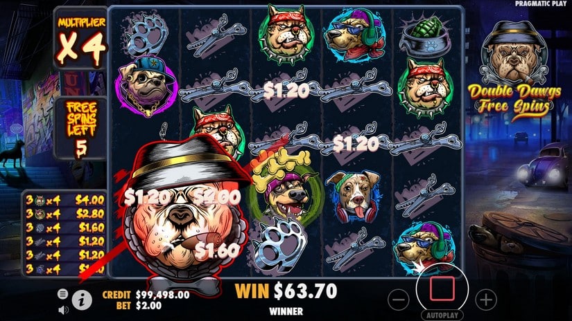 The Big Dawgs slot screen 6