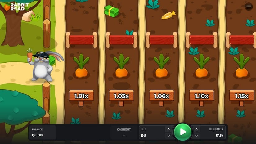 Rabbit Road slot screen 1