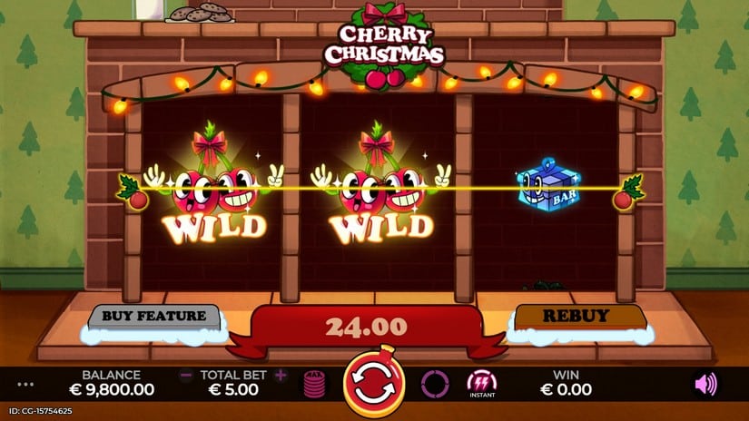 Cherry Christmas slot screen 2