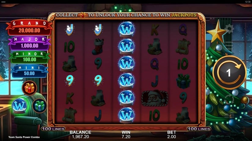 Team Santa Power Combo slot screen 5