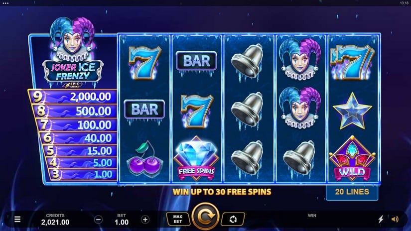 Joker Ice Frenzy Epic Strike slot screen 1