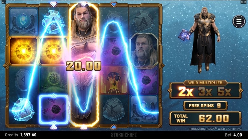 Thunderstruck Wild Lightning slot screen 5