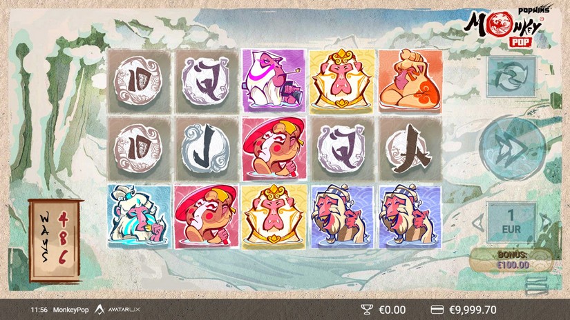 MonkeyPop slot screen 1