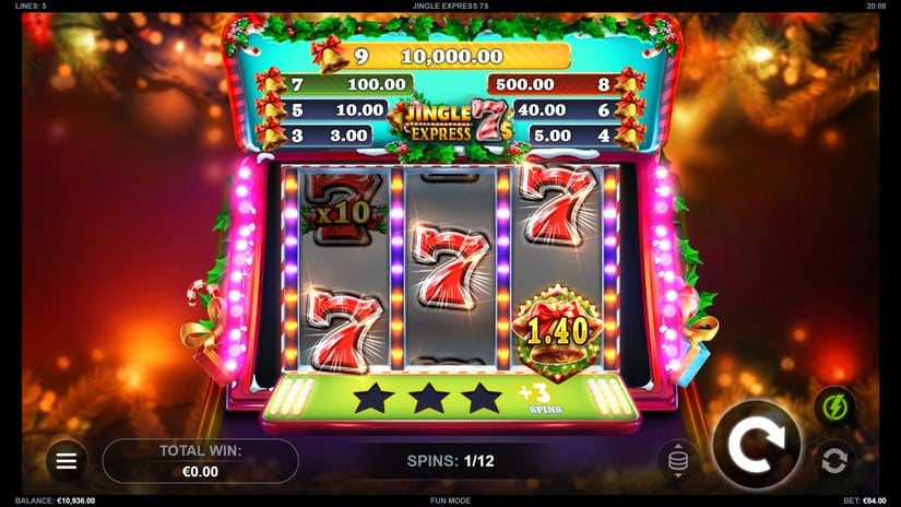Jingle Express 7s slot screen 3