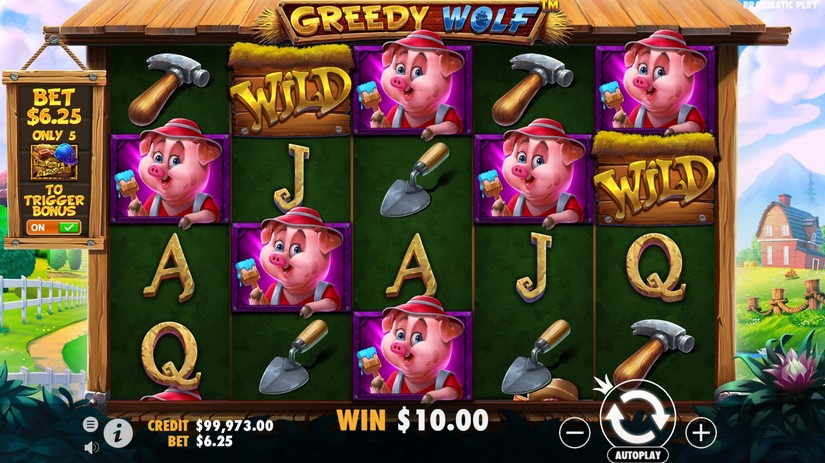 Greedy Wolf slot screen 3