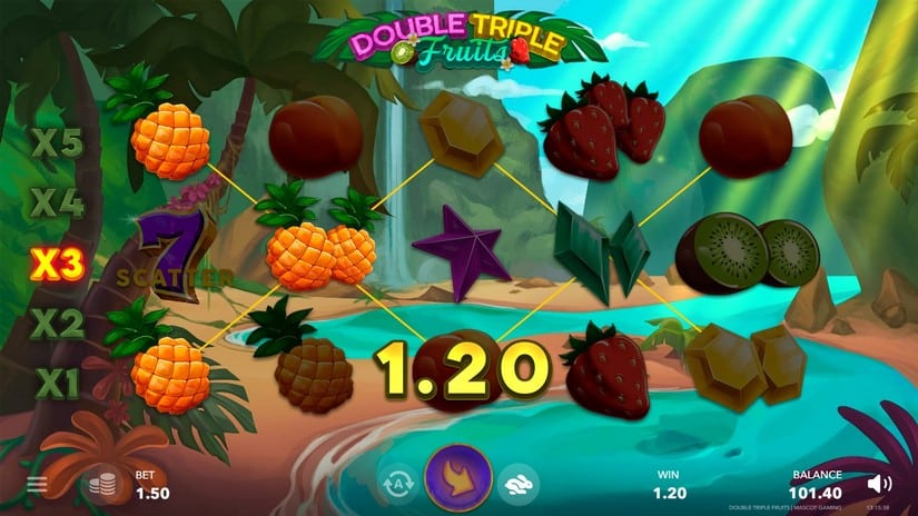 Double Triple Fruit slot screen 3