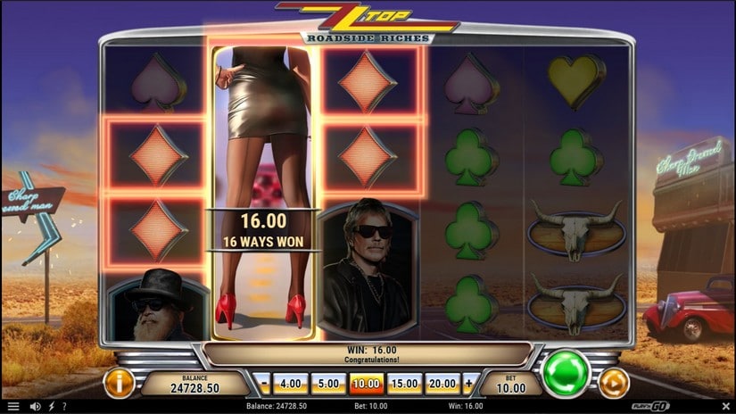ZZ Top Roadside Riches slot screen 2