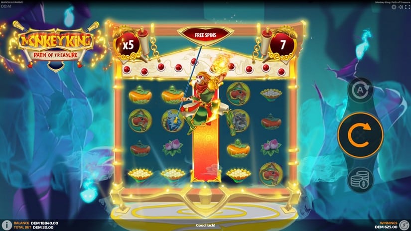 Monkey King: Path of Treasure slot screen 4