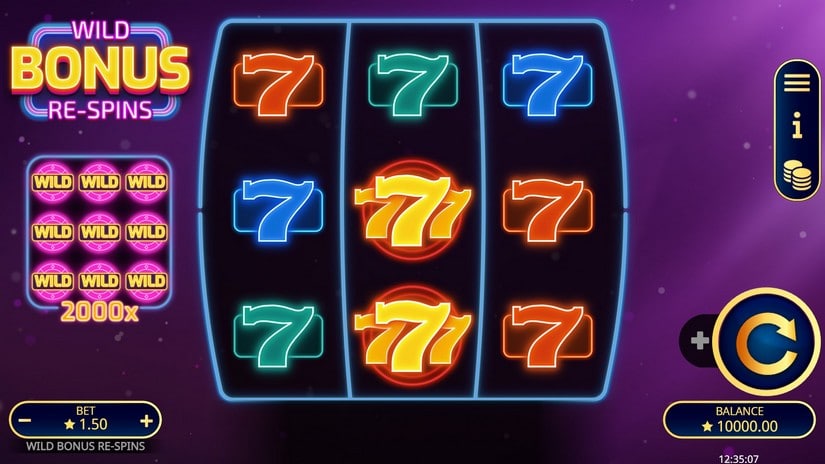Wild Bonus Re-Spins slot screen 1