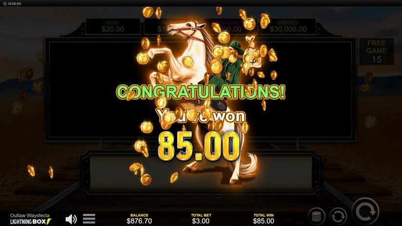 Outlaw Waysfecta slot screen 9