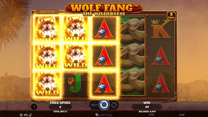 Wolf Fang The Wilderness slot screen 4