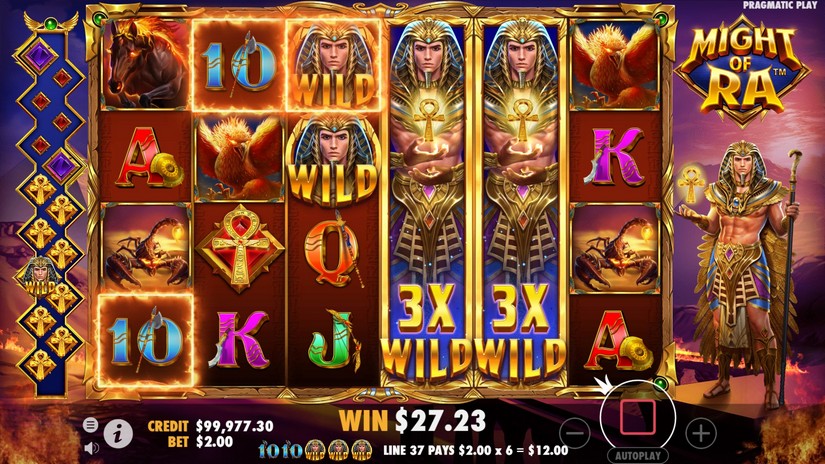 Might of Ra slot screen 8