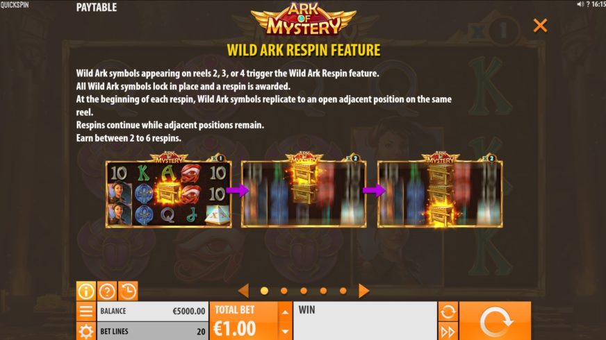 Ark Of Mystery slot screen 2