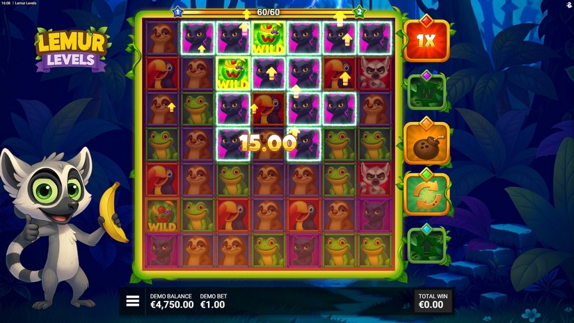 Lemur Levels slot screen 4