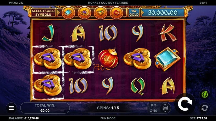 Monkey God slot screen 3