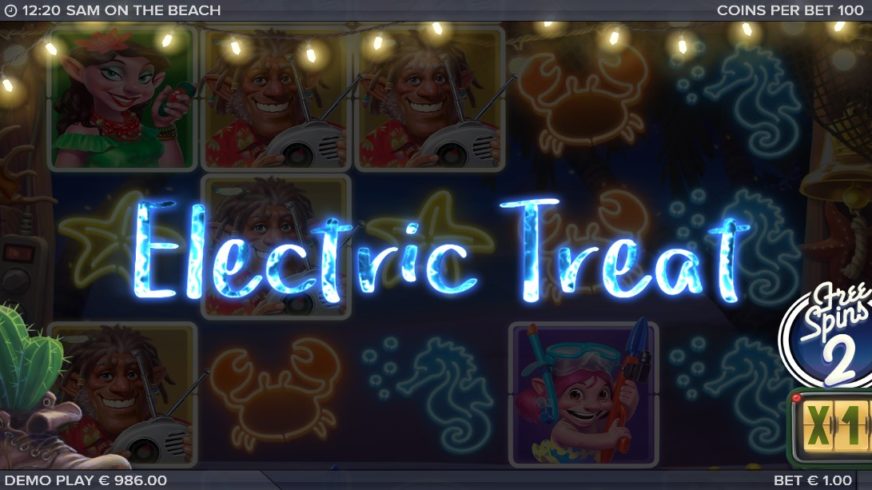 Sam on the Beach slot screen 4