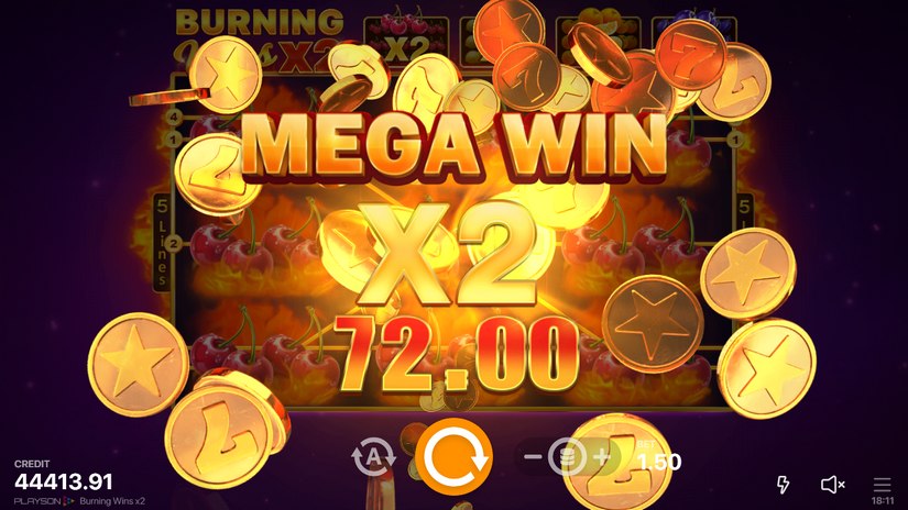Burning Wins x2 slot screen 5
