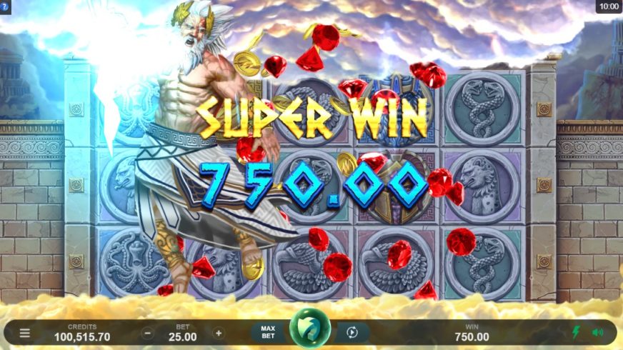 Ancient Fortunes: Zeus slot screen 6