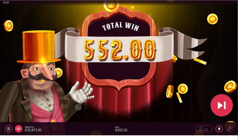 D’Cirque slot screen 5