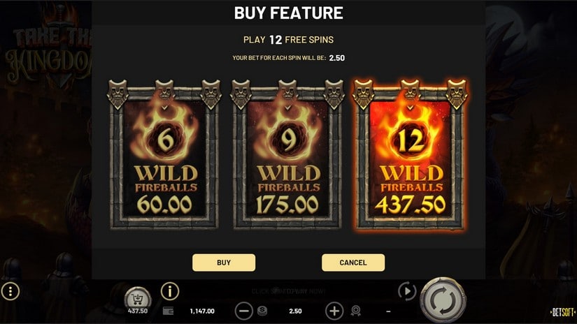 Take The Kingdom slot screen 5