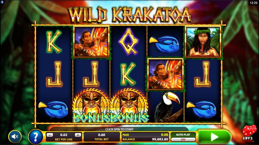 Wild Krakatoa slot screen 2