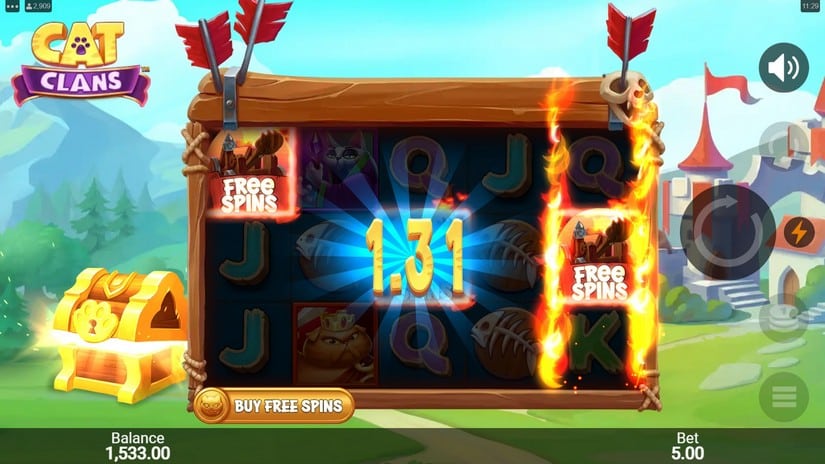 Cat Clans slot screen 3