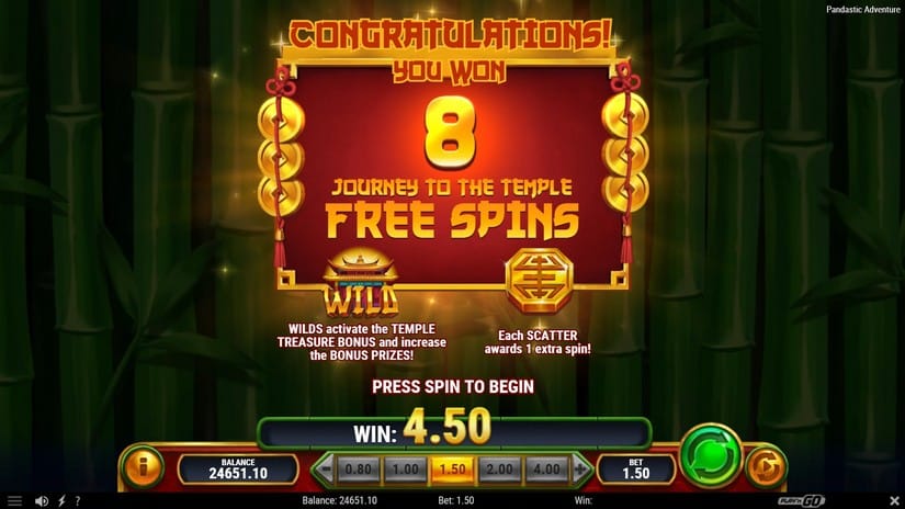 Pandastic Adventure slot screen 5