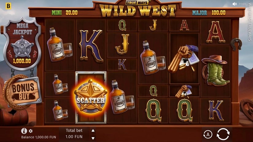 Wild West TRUEWAYS slot screen 1