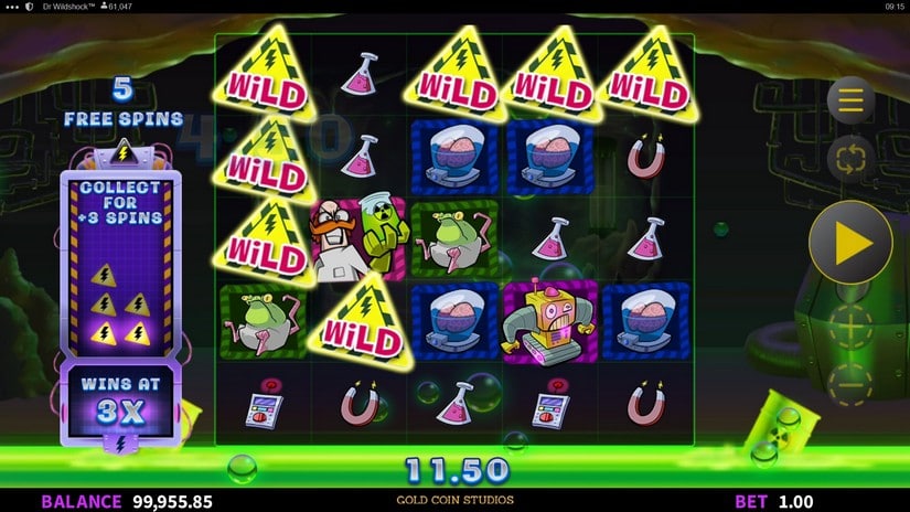 Dr Wildshock: Mad Loot Lab slot screen 5