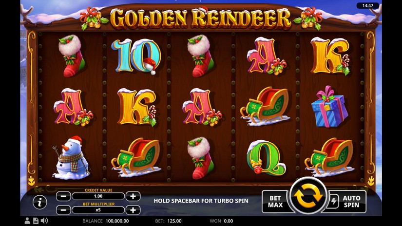Golden Reindeer slot screen 1