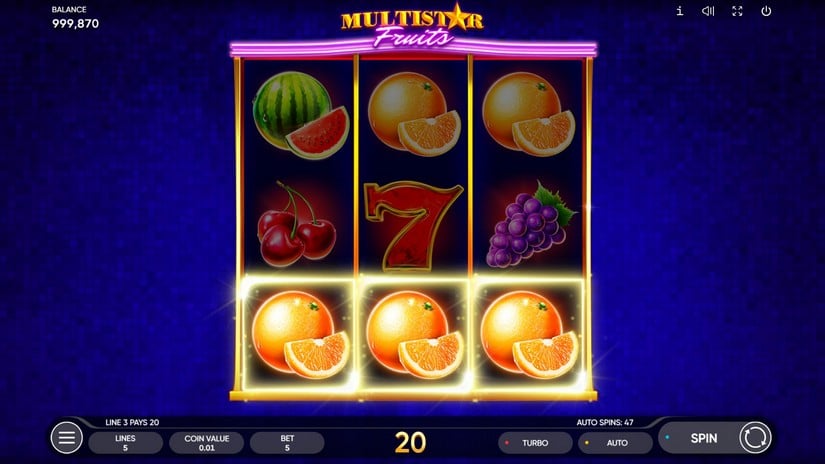 Multistar Fruits slot screen 4