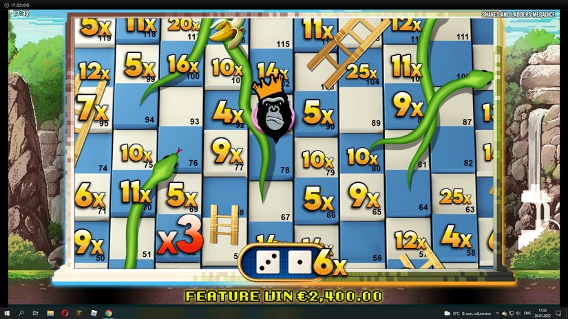 Snakes and Ladders Megadice slot screen 8