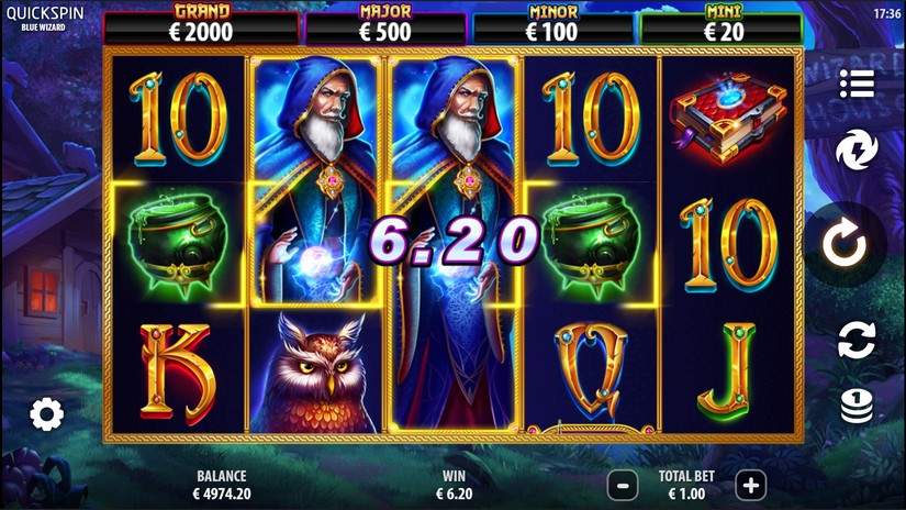 Blue Wizard slot screen 3