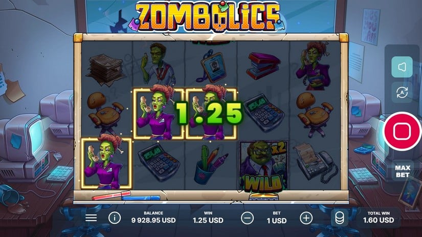 Zombolics slot screen 5